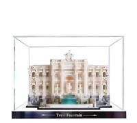 Vitrine en acrylique pour Lego 21062 - Kit de construction de fontaine romaine Trevi - Vitrine transparente - Vitrine étanche à la poussière - Compatible avec Lego 21062 (vitrine uniquement) (base de