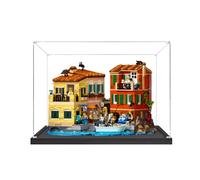 Vitrine en acrylique pour Lego 21359 Italian Seaside Town Building - Anti-poussière avec protection UV - Ajustement personnalisé pour modèle Lego 21359 - Édition collector (modèle non inclus) (base