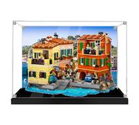 Vitrine en acrylique pour Lego 21359 Riviera Town italienne - Boîte de rangement anti-poussière - Boîte de rangement transparente compatible avec 21359 (boîte uniquement) (fond D)