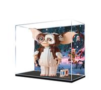 Vitrine en acrylique pour Lego 21361 Gremlins Gizmo Ensemble de Construction, Boîte Transparente Anti-Poussière - Seulement la Vitrine, Boîte de Présentation Compatible avec Lego 21361 (Base Noire