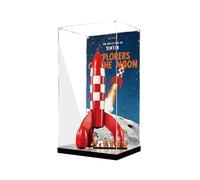 Vitrine en acrylique pour Lego 21367 Moon Rocket Building Set de construction - Boîte transparente anti-poussière - Seule vitrine compatible avec Lego 21367 (spray arrière B + base miroir)
