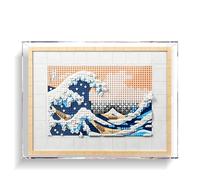 Vitrine en acrylique pour Lego 31208 Le Grande Vague au large de Kanagawa, Boîte transparente anti-poussière - Seulement la vitrine, Boîte de présentation compatible avec Lego 31208