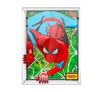 Vitrine en acrylique pour Lego 31209 - Motif mosaïque d'araignée magique - Boîte de rangement transparente - Compatible avec 31209 (boîte uniquement)