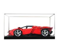 Vitrine en acrylique pour Lego 42143 Voiture de course - Boîte de rangement anti-poussière - Compatible avec Lego 42143 (vitrine uniquement, kit non inclus) (transparent)