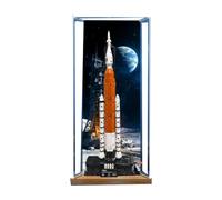 Vitrine en acrylique pour Lego 42221 Space Launch System Building Model, boîte de présentation anti-poussière de 3 mm, vitrine compatible avec Lego 42221 (modèle non inclus) (fond B)