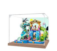 Vitrine en acrylique pour Lego 42630 Heartlake City Water Park Model - 3 mm anti-poussière - Vitrine compatible avec Lego 42630 (modèle non inclus) (fond 3 mm A)