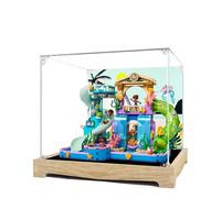 Vitrine en acrylique pour Lego 42630 Heartlake City Water Park Model - 3 mm - Étanche à la poussière - Vitrine compatible avec Lego 42630 (modèle non inclus) (fond 3 mm D)
