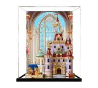 Vitrine en acrylique pour Lego 43263 modèle château La Belle et la Bête, étanche à la poussière, transparent, collection de modèles (modèle non inclus) (fond 3 mm)
