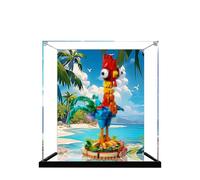 Vitrine en acrylique pour Lego 43272 Hey Hey - 3 mm - Étanche à la poussière - Compatible avec Lego 43272 (modèle non inclus) (fond construit)
