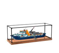 Vitrine en acrylique pour Lego 60368 City Group Polar Ship Model - Boîte de présentation anti-poussière - Boîte transparente compatible avec Lego 60368 (boîtier uniquement, sans modèle) (cadre en
