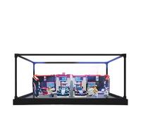 Vitrine en acrylique pour Lego 60444 modèle de voiture de course, boîte de présentation anti-poussière de 3 mm, vitrine compatible avec Lego 60444 (modèle non inclus) (cadre en alliage A)