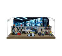 Vitrine en acrylique pour Lego 60457 modèle de garage de police - Boîte de présentation anti-poussière de 3 mm compatible avec Lego 60457 (modèle non inclus) (fond A)