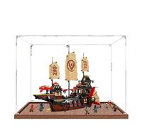Vitrine en acrylique pour Lego 71848 Modèle de récompense Temple - 3 mm - Étanche à la poussière - Vitrine compatible avec Lego 71848 (modèle non inclus) - Base en bois de 2 mm