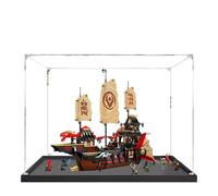 Vitrine en acrylique pour Lego 71848 modèle de récompense Temple - Boîte de présentation anti-poussière de 3 mm compatible avec Lego 71848 (modèle non inclus) (base noire 3 mm)