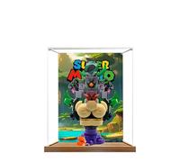 Vitrine en acrylique pour Lego 72042 Prince Lilian et Château Cool Modèle Cool 3 mm Boîte de présentation anti-poussière compatible avec Lego 72042 (modèle non inclus) (fond base en bois)