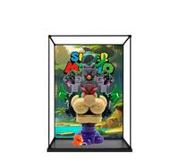 Vitrine en acrylique pour Lego 72042 Prince Lilian et château modèle cool, boîte de présentation anti-poussière de 3 mm, vitrine compatible avec Lego 72042 (modèle non inclus) (fond A)