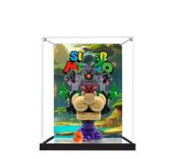 Vitrine en acrylique pour Lego 72042 Prince Lilian et Château modèle cool, boîte de présentation anti-poussière de 3 mm, vitrine compatible avec Lego 72042 (modèle non inclus) (fond noir base + miroir