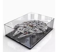 Vitrine en acrylique pour Lego 75192 Millennium Falcon - Anti-poussière - Boîte de rangement transparente compatible avec Lego 75192 (coque uniquement, sans modèle) - Base noire