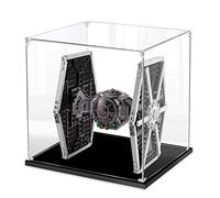 Vitrine en Acrylique pour Lego 75300 TIE Fighter Modèle, Itrine De Comptoir Anti-Poussière avec Socle Noir, Grand Boîte De Rangement pour Collection (20 X 20 X 20Cm) 2mm