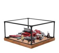 Vitrine en acrylique pour Lego 75362 Ahsoka Tata T-6 Jedi Shuttle - Vitrine transparente anti-poussière compatible avec Lego 75362 (uniquement vitrine) (cadre en alliage 3 mm)