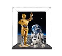 Vitrine en acrylique pour Lego 75398+75379 c-3po/r2-D2 combinaison de robots, boîte de rangement robuste 35,8 x 35,8 x 47,0 cm (modèles exclus) (option 2)