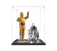 Vitrine en acrylique pour Lego 75398+75379 c-3po/r2-D2 Robot Combiné, boîte de rangement robuste 35,8 x 35,8 x 47 cm (à l'exception des modèles) (Transparent (2 mm)