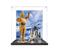 Vitrine en acrylique pour Lego 75398+75379 c-3po/r2-D2 Robot Combiné, boîte de rangement robuste 35,8 x 35,8 x 47 cm (à l'exception des modèles) (option 1)