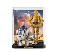 Vitrine en acrylique pour Lego 75398+75379 Star Wars C-3PO/R2-D2, boîte de rangement transparente, boîte de présentation compatible avec Lego 75398 75379 (étui uniquement, sans modèle (une pièce)
