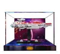 Vitrine en acrylique pour Lego 75404 Cheerer Class Attack Ship Building - Vitrine transparente anti-poussière compatible avec Lego 75404 (vitrine uniquement) (fond uniquement)