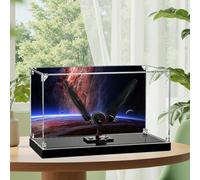 Vitrine en acrylique pour Lego 75406 - Étanche à la poussière - 50 x 20 x 32 cm - Écran transparent avec anti-rayures, anti-jaunissement et durable (fond A)