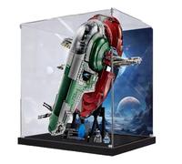 Vitrine en acrylique pour Lego 75409 Starship 75060 Slave I - Boîte de présentation et vitrine anti-poussière compatible avec Lego 75409 75060 - Vitrine uniquement (75060 Back Spray)