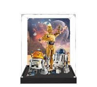 Vitrine en acrylique pour Lego 75416 75398 75379 modèle robot 3 mm anti-poussière compatible avec Lego 75416 75398 75379 (modèle non inclus) (fond 3 mm B)