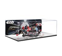 Vitrine en acrylique pour Lego 75427 Throne Room Showdown et A-Wing Fighter - Boîte anti-poussière - Uniquement vitrine compatible avec Lego 75427 (spray arrière B + base miroir)