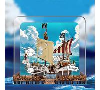 Vitrine en acrylique pour Lego 75639 Go Merry Pirate Ship Building, transparente et résistante à la poussière, compatible avec Lego 75639 (vitrine uniquement) (type monobloc)