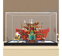 Vitrine en acrylique pour Lego 75640 Barati Sea Restaurant Boîte de rangement anti-poussière transparente compatible avec 75640 (boîte uniquement) (3 mm transparent+miroir)