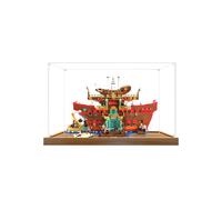 Vitrine en acrylique pour Lego 75640 Bharati Sea Restaurant - Boîte de présentation en acrylique transparent anti-poussière - Sans modèle (bois -1)