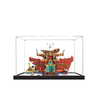 Vitrine en acrylique pour Lego 75640 Bharati Sea Restaurant Model, boîte de présentation anti-poussière de 3 mm, vitrine compatible avec Lego 75640 (modèle non inclus) (fond 3 mm + miroir)