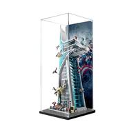 Vitrine en acrylique pour Lego 76269 Avengers Tower Model, boîte de présentation anti-poussière de 3 mm, vitrine compatible avec Lego 76269 (modèle non inclus) (fond 3 mm)
