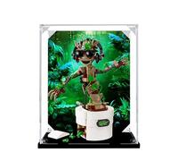 Vitrine en acrylique pour Lego 76297 modèle Dancing Groot, boîte de présentation anti-poussière de 3 mm, vitrine compatible avec Lego 76297 (modèle non inclus) (construction de fond B)