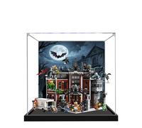 Vitrine en acrylique pour Lego 76300 Arkham Asylum, 3 mm, résistante à la poussière, vitrine compatible avec Lego 76300 (modèle non inclus) (fond 3 mm)