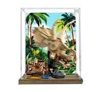 Vitrine en acrylique pour Lego 76969 - Modèle fossiles de dinosaures - 3 mm - Étanche à la poussière - Vitrine compatible avec Lego 76969 (modèle non inclus) (fond 3 mm A)