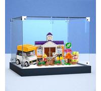 Vitrine en acrylique pour Lego 77052 KK Concert in The Square - Boîte de rangement transparente - Compatible avec 77052 (boîte uniquement) - Base noire