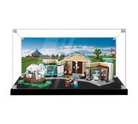 Vitrine en acrylique pour Lego 77056 Fu Da et musée de la forêt, boîte de rangement, boîte transparente, boîte de présentation compatible avec 77056 (boîte uniquement) (fond peint de 3 mm)
