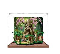 Vitrine en acrylique pour Lego 77092 The Legend of Zelda Deku Tree Building - Vitrine transparente anti-poussière compatible avec Lego 42184 (vitrine uniquement) (fond 3 mm, bois A)