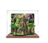 Vitrine en acrylique pour Lego 77092 The Legend of Zelda Deku Tree Building - Vitrine transparente anti-poussière compatible avec Lego 42184 (vitrine uniquement) (fond 3 mm, bois B)