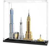 Vitrine en acrylique pour Lego Architecture Series Street View New York 21028 Kit de construction, vitrine anti-poussière - Vitrine uniquement(3mm)
