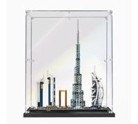 Vitrine en acrylique pour Lego Dubai Skyline 21052 - Transparent - Anti-poussière - Compatible avec le kit Lego 21052 (modèle non inclus) (2 mm)