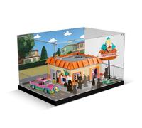 Vitrine en acrylique pour Lego Les Simpsons : Krusty Burger 10352, boîte d'affichage en acrylique épaissi avec fond transparent, boîtier d'affichage anti-poussière compatible avec Lego 10352