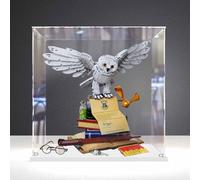 Vitrine en acrylique pour Lego Potter Hedwig Owl 76391 Kit de construction, vitrine anti-poussière - Vitrine uniquement(White-Base)