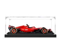 Vitrine en acrylique pour modèle de voiture de course LEGO Technic 42207 Ferrari SF-24 - Transparent - Étanche à la poussière - 65 x 30 x 20 cm - Noir - 2 mm